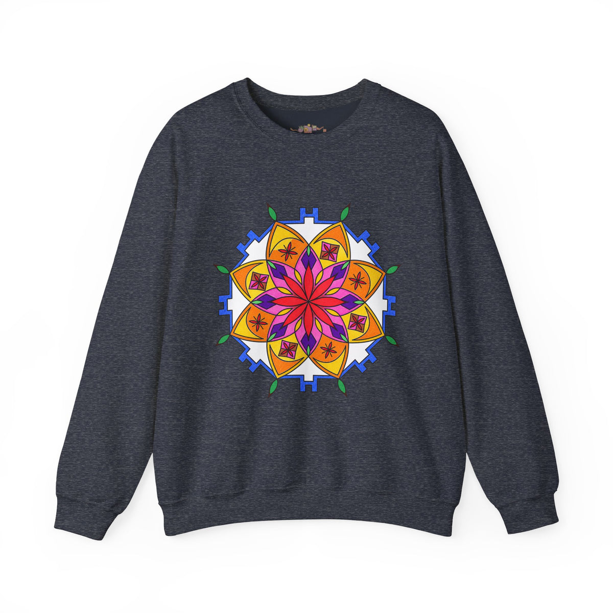Premium Pullover Sweatshirt Wearable Art | Snow Mandala