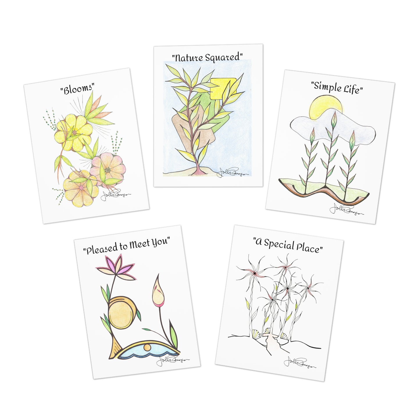 The Organic Horizons Note Card Set (5-Pack)