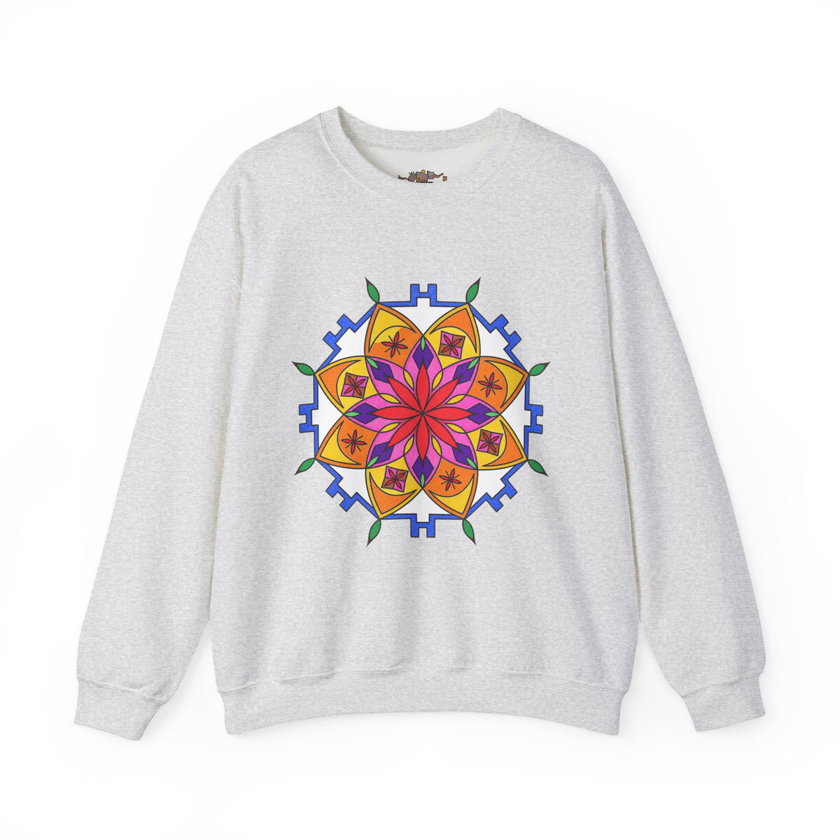Premium Pullover Sweatshirt Wearable Art | Snow Mandala
