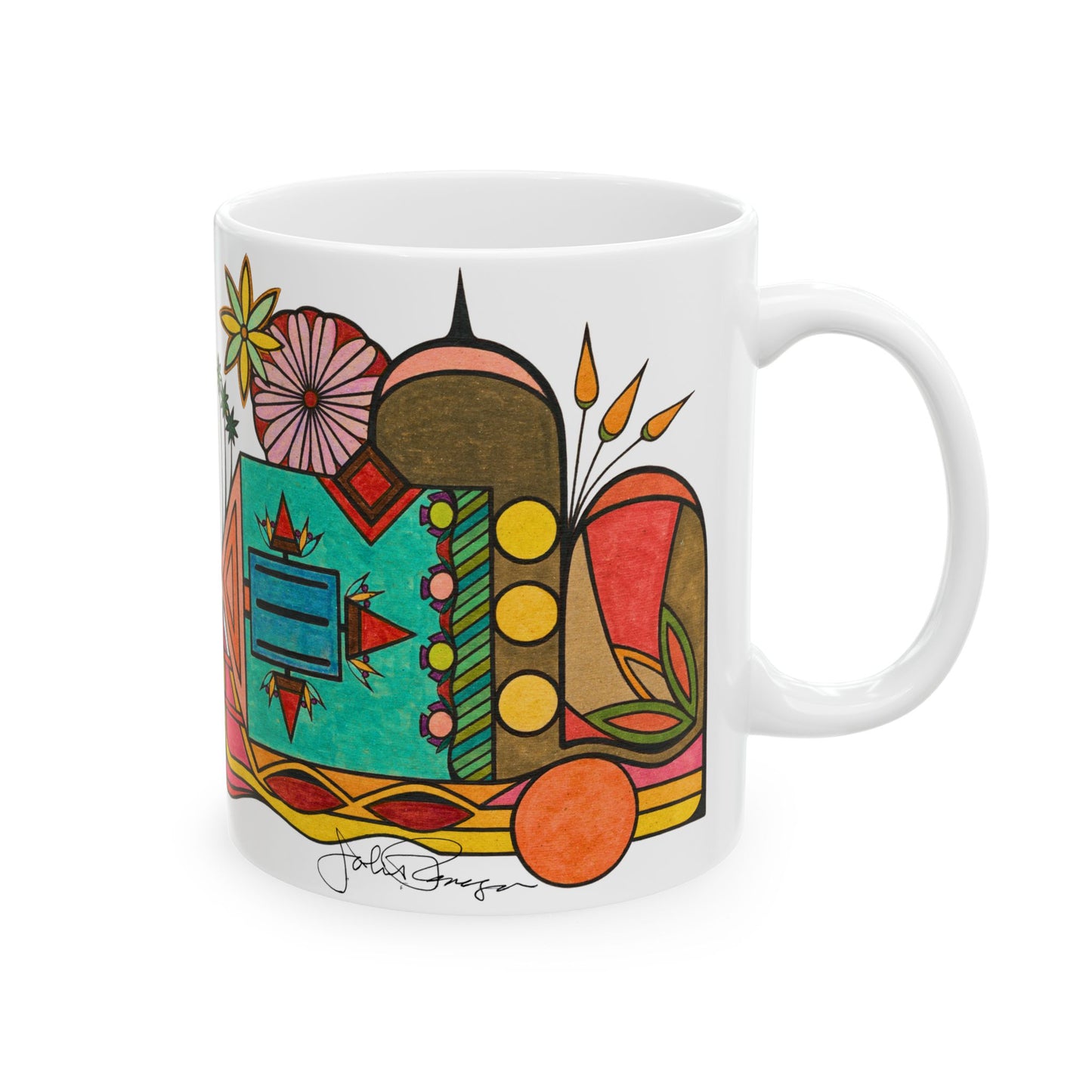 Controlling the Conversation - Wrap-Around Ceramic Art Mug