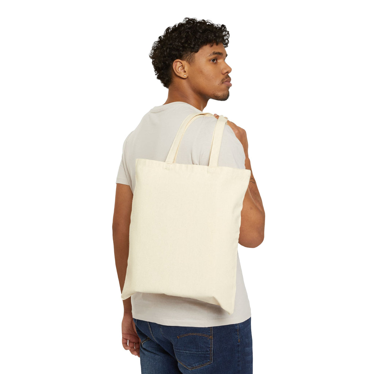 Premium Utility Canvas Art Tote | Snow Mandala