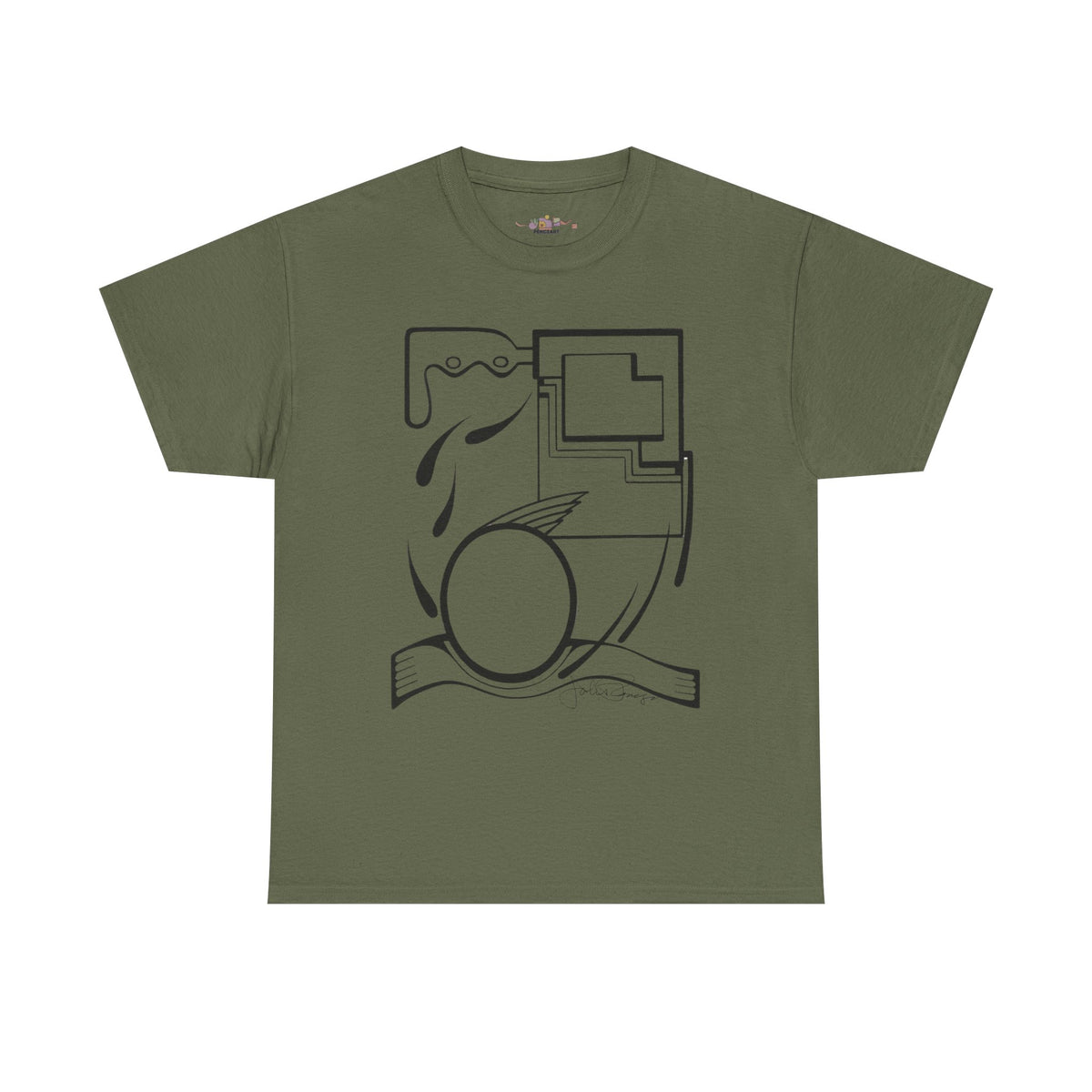 Premium Short Sleeve T-Shirt Wearable Art | Fleeing the Storm