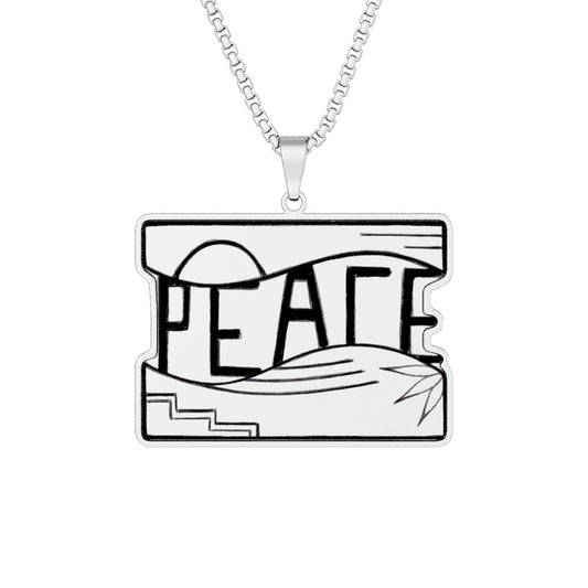 Desert Peace Landscape Premium Pendant Art Necklace