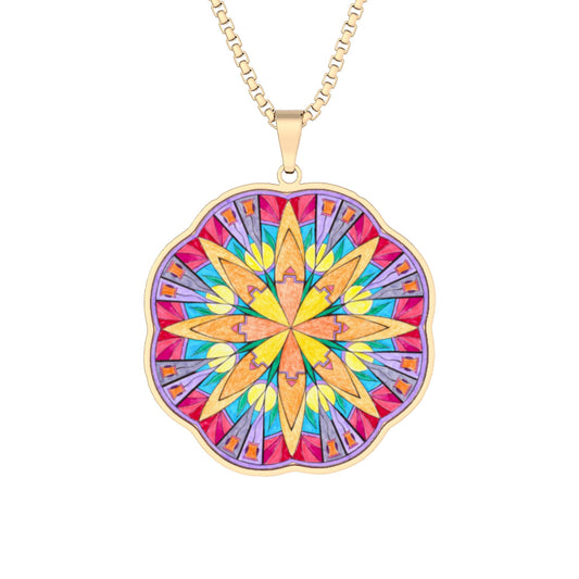 Connected By A Thread Mandala Premium Art Pendant Necklace