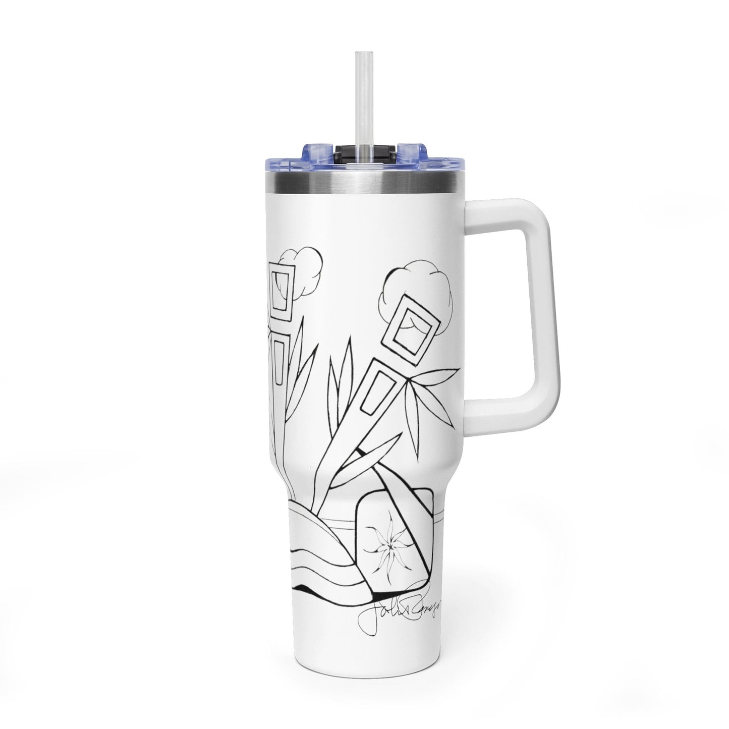 Riding the Turtle - Wrap-Around Art Tumbler (40 oz)
