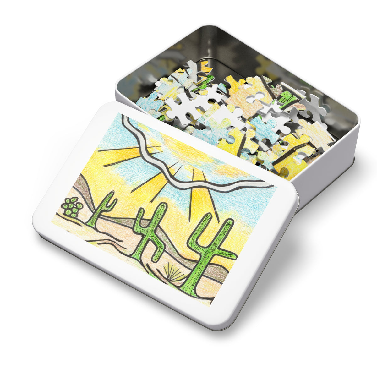 Premium Art Jigsaw Puzzle with Tin | Saguaro
