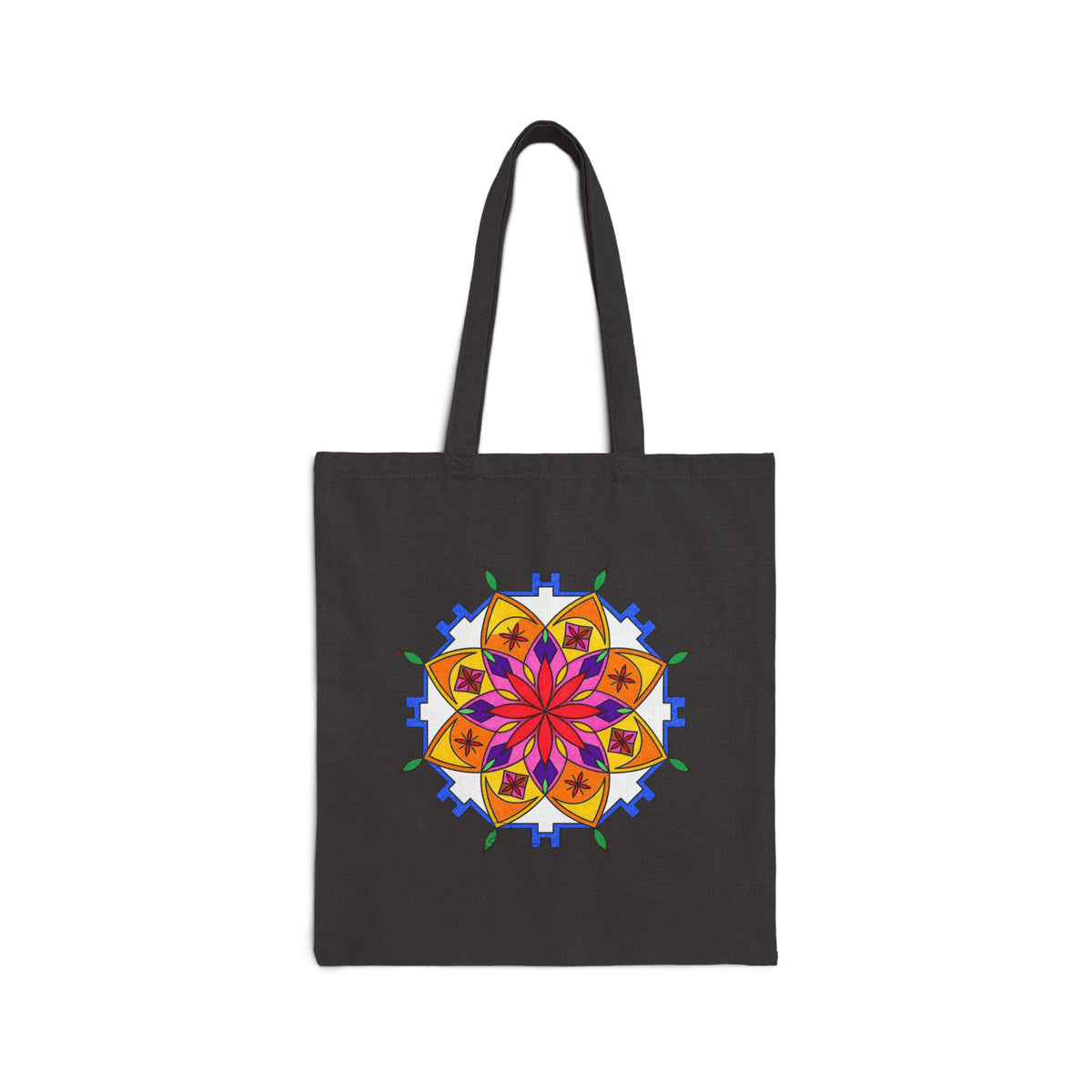 Premium Utility Canvas Art Tote | Snow Mandala