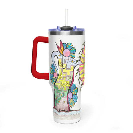 Premium Insulated Art Tumbler (40 oz) | Pow Wow Drum