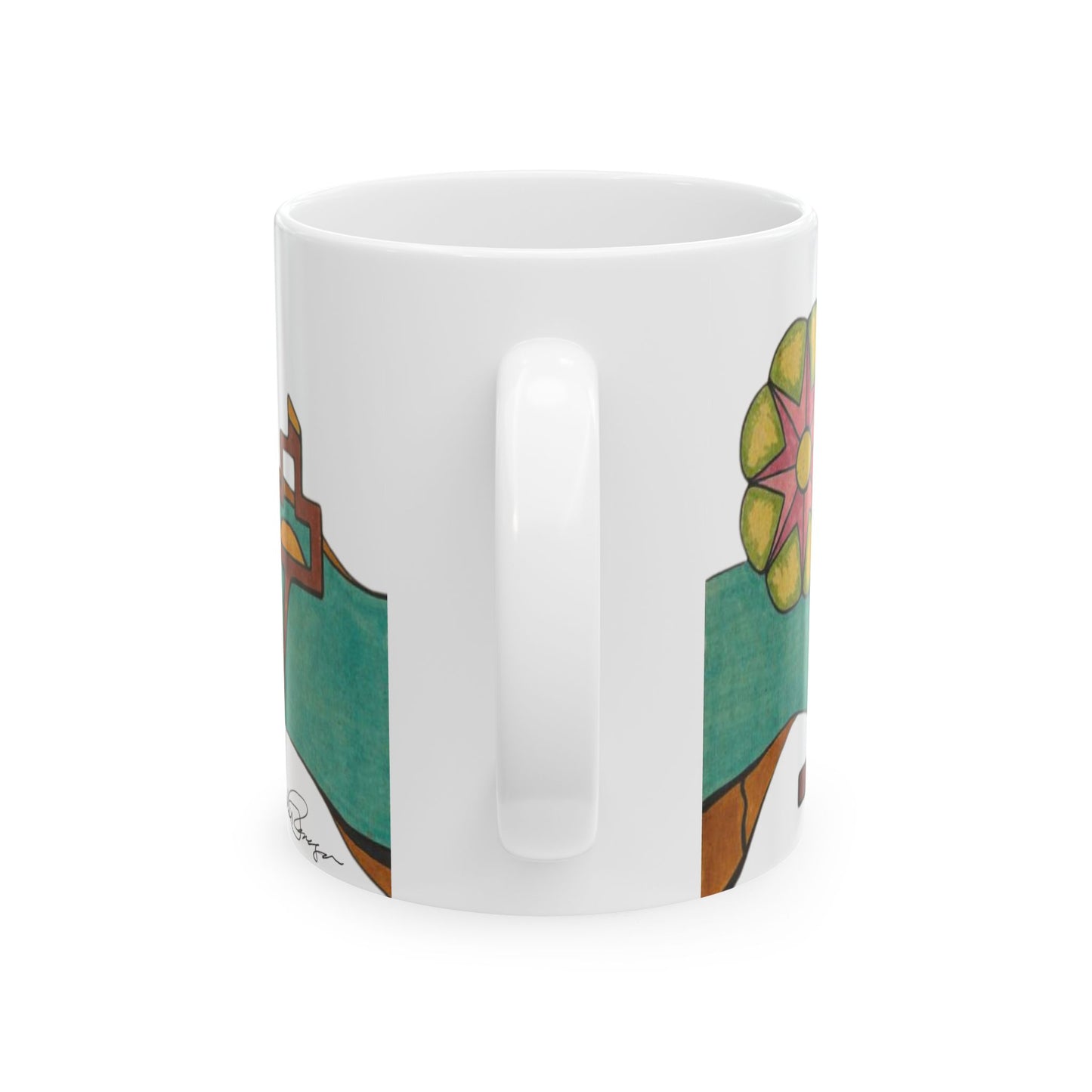 Garden by the River - Wrap-Around Premium Art Mug (11 oz & 15 oz)
