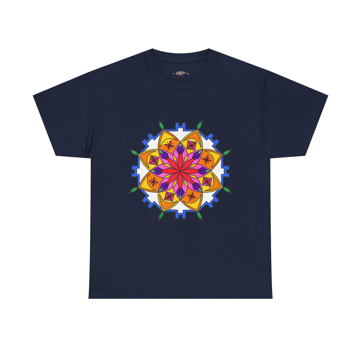 Premium Short Sleeve T-Shirt Wearable Art | Snow Mandala