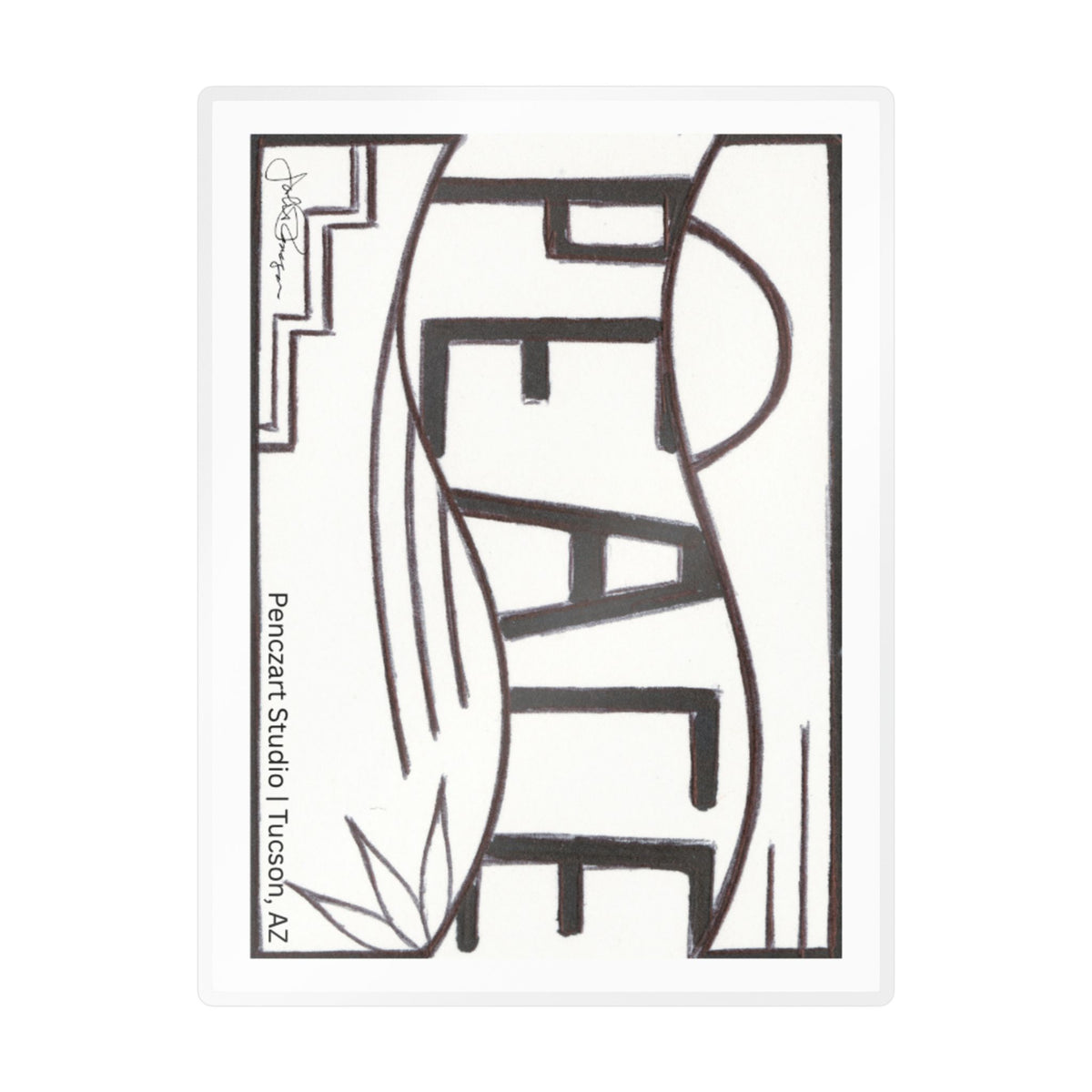 Premium Waterproof Vinyle Sticker | Peace