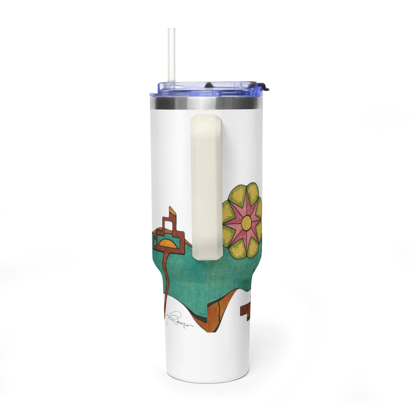 Garden by the River - Wrap-Around Premium Art Tumbler (40 oz)