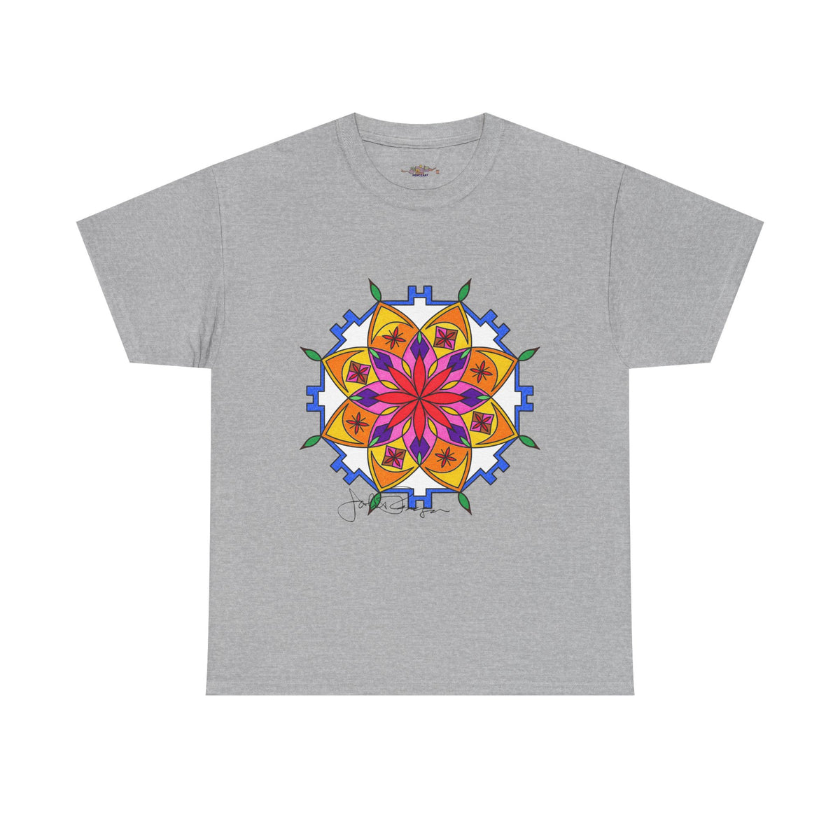Premium Short Sleeve T-Shirt Wearable Art | Snow Mandala