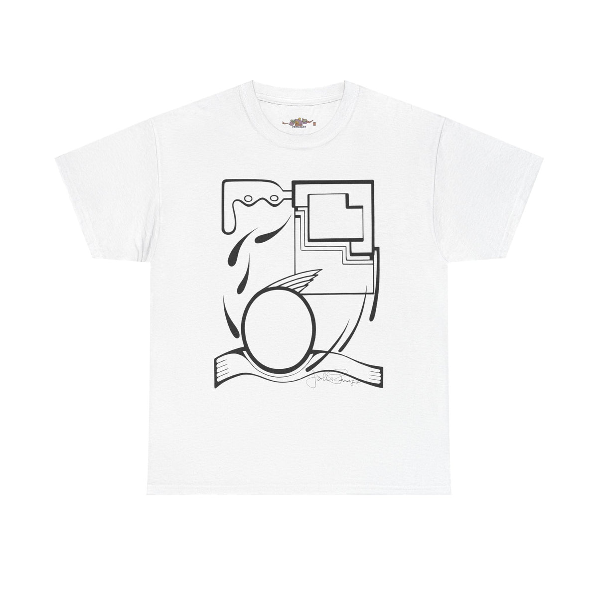 Premium Short Sleeve T-Shirt Wearable Art | Fleeing the Storm