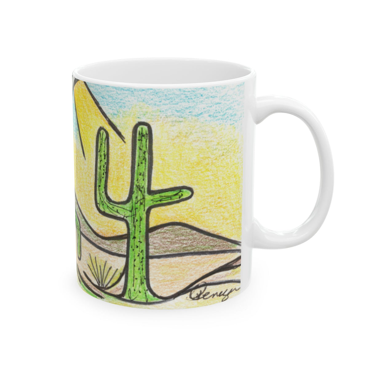 Premium Ceramic Art Mug (11oz & 15oz) | Saguaro