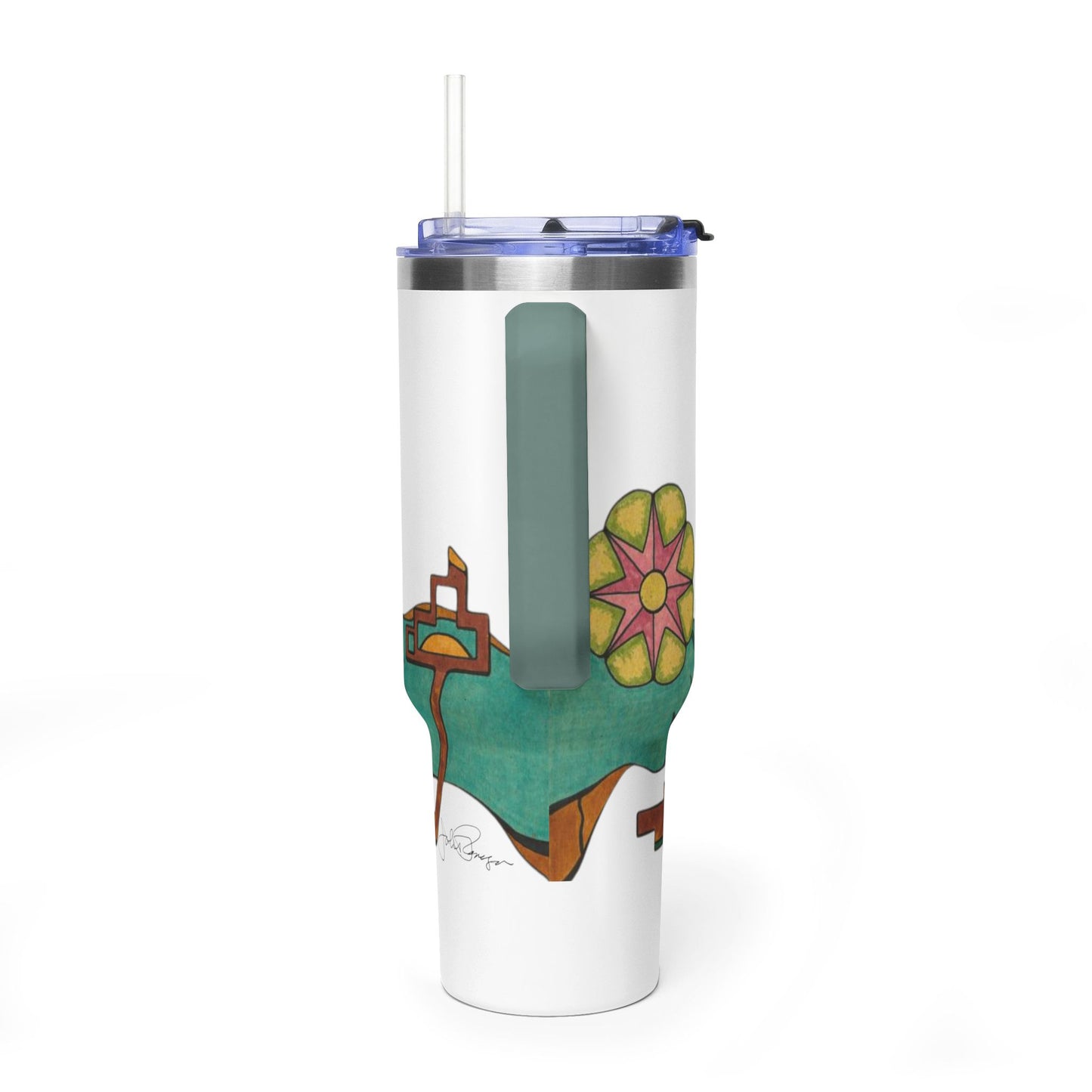 Garden by the River - Wrap-Around Premium Art Tumbler (40 oz)