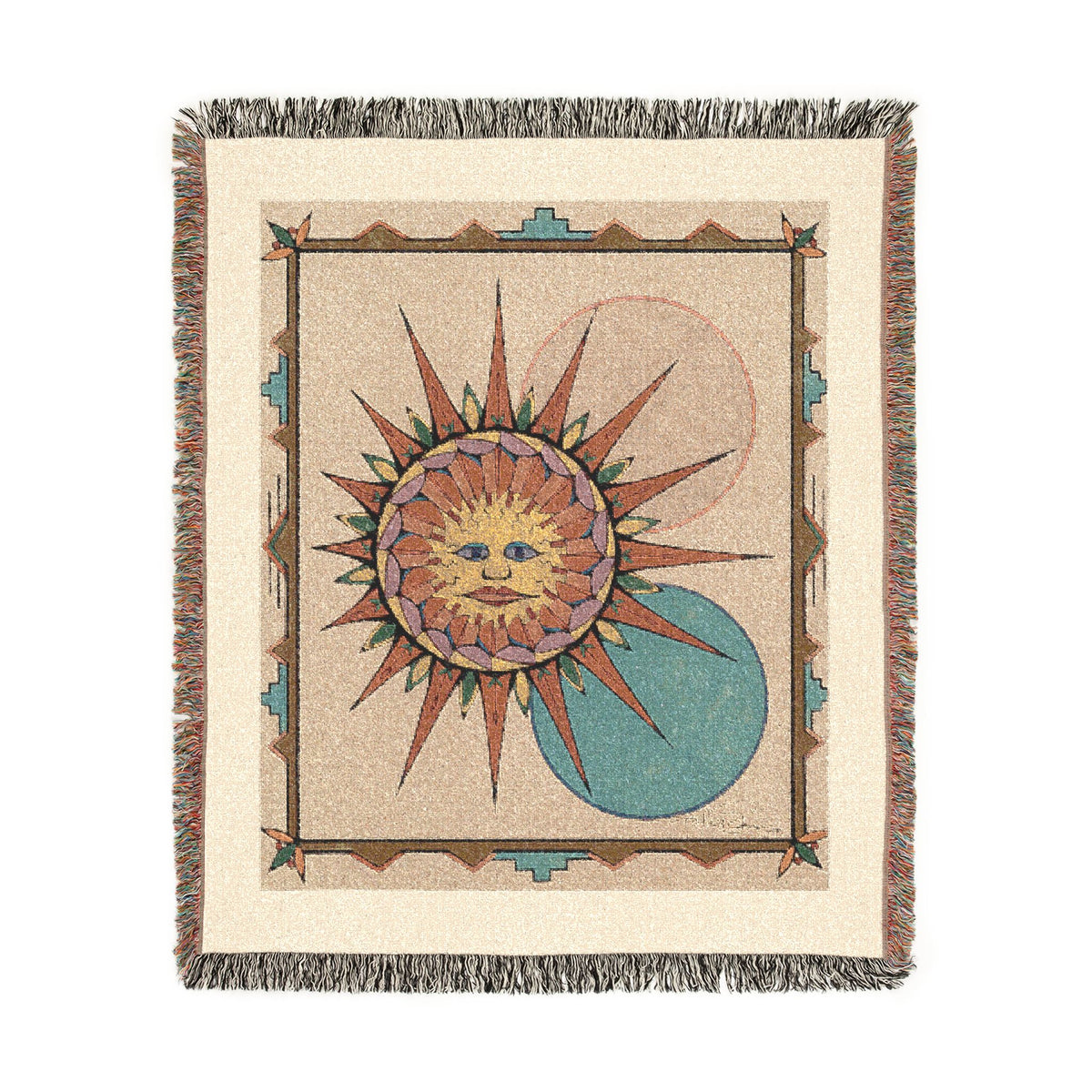 Premium Tapestry Woven Blanket | Sun Face