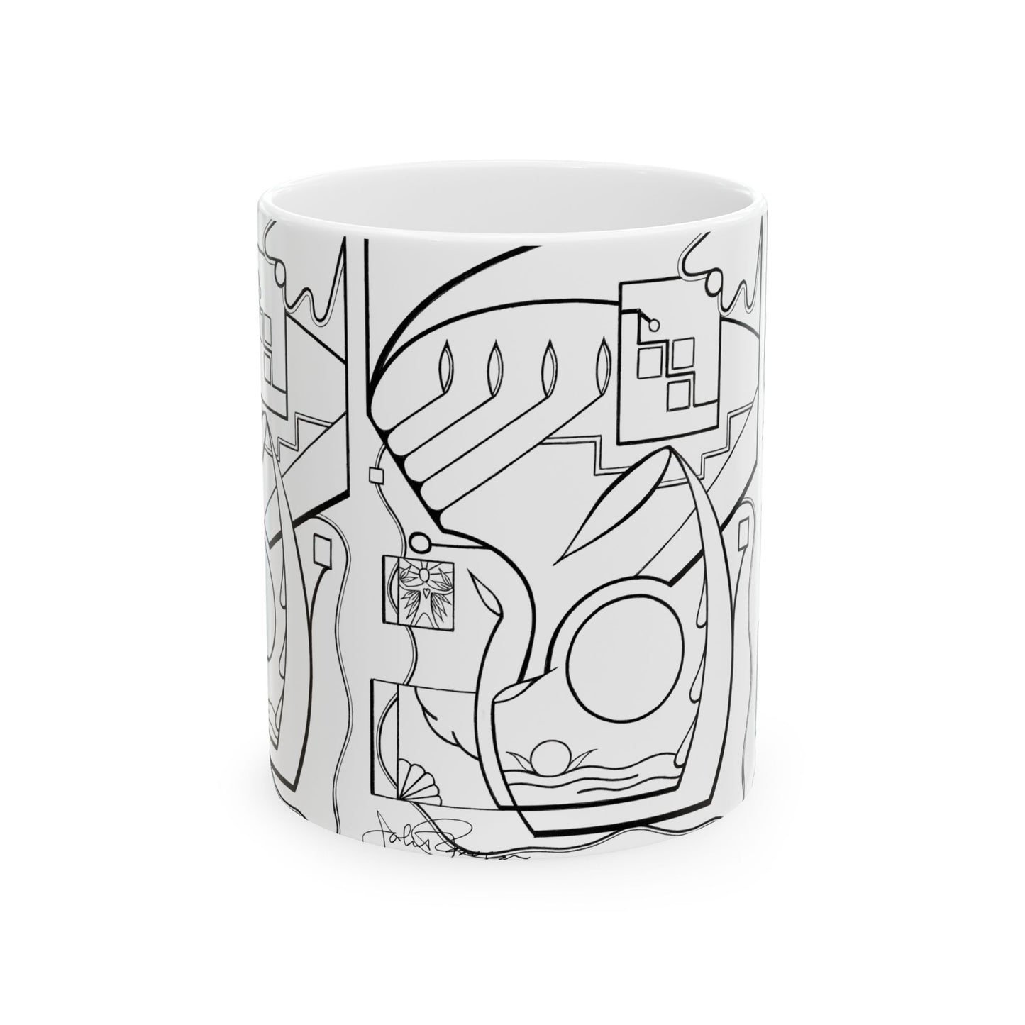 From the Heart -  Wrap-Around Ceramic Art Mug  (11oz/15oz)
