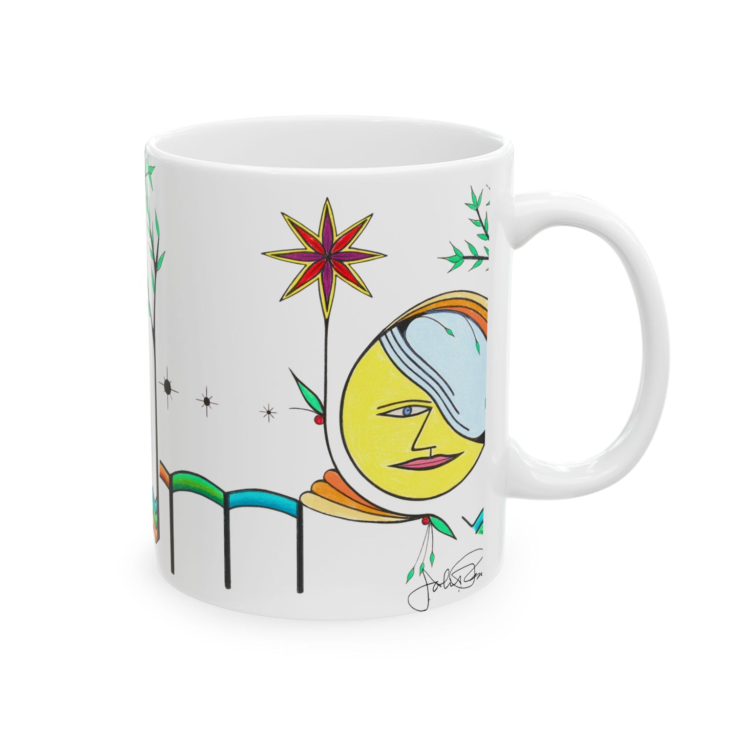 Sol Searcher - Wrap-Around Ceramic Art Mug  (11oz, 15oz)