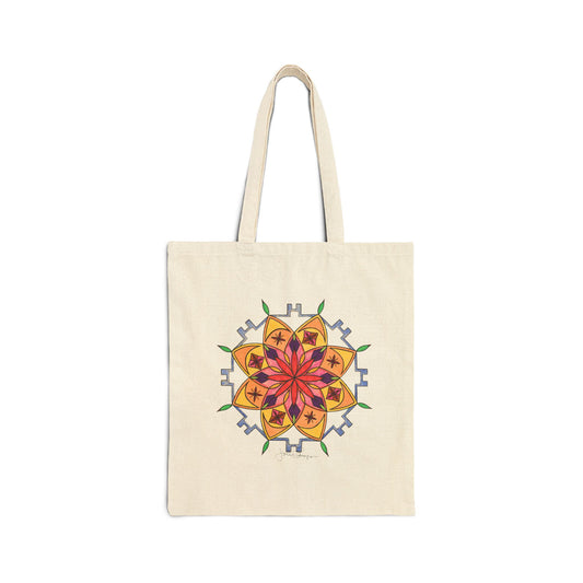 Snow Mandala - Utility Canvas Premium Art Tote