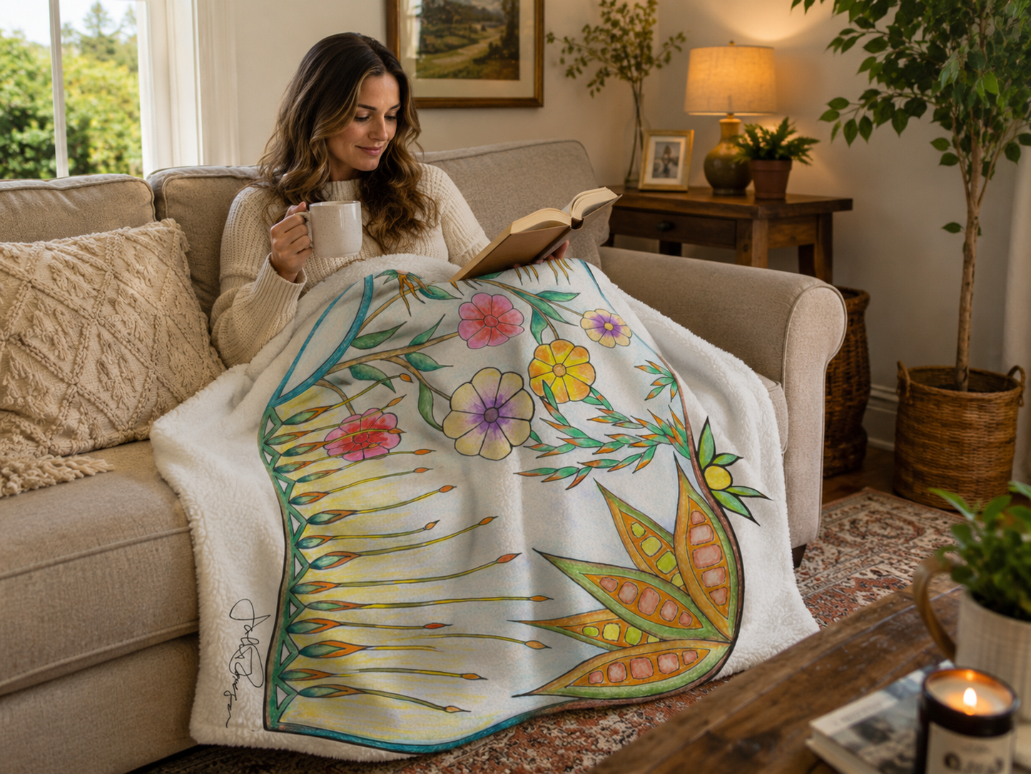 Feel the Breeze - Sherpa Fleece Blanket
