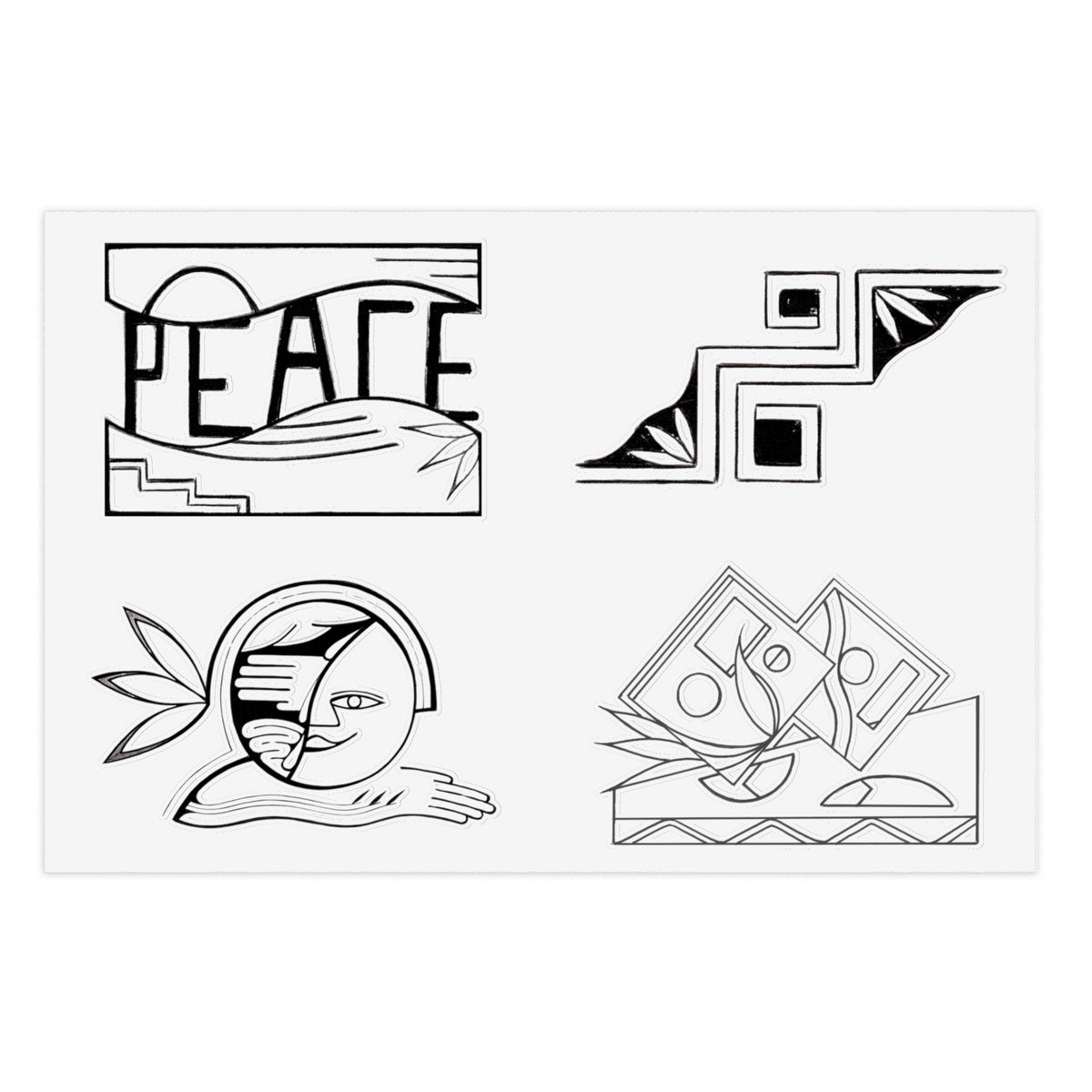 Custom Holographic & Matte Vinyl Sticker Sheets | Desert Peace & Harmony