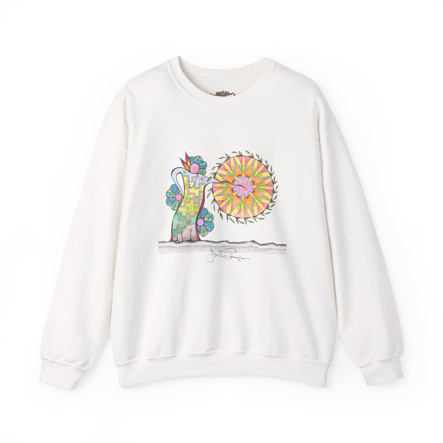 PowWow Drum - Pullover Sweatshirt Premium Wearable Art