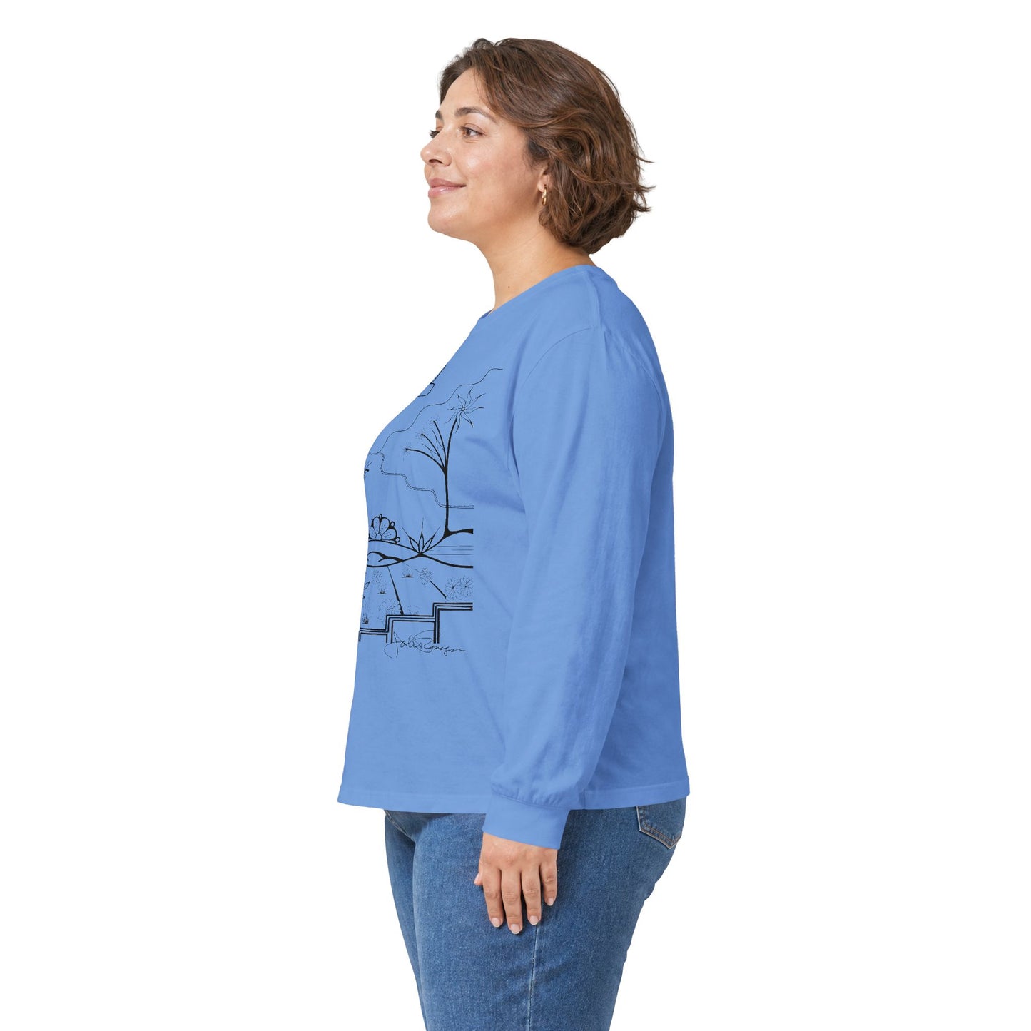 Premium Long Sleeve T-Shirt Wearable Art | The World is Round