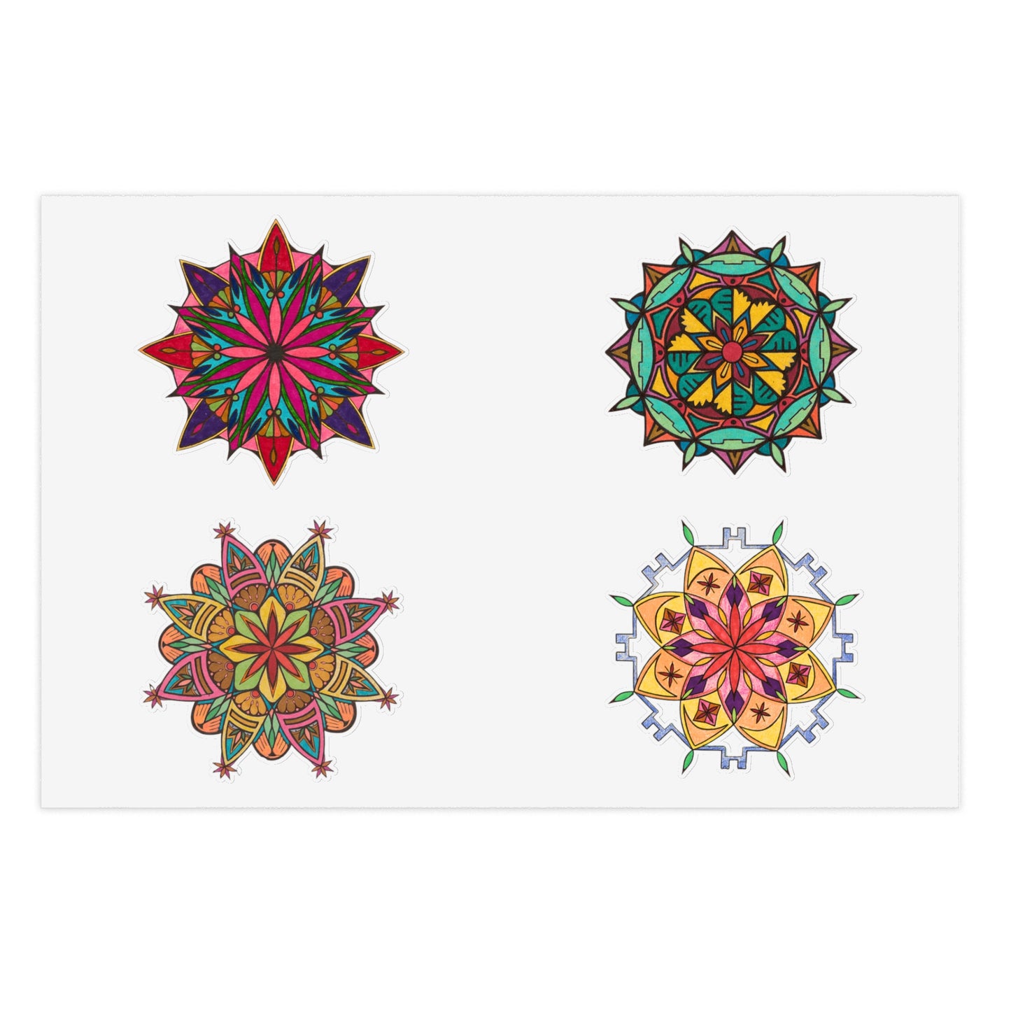 Mandala Collection 1 — Hand-Drawn Vinyl Sticker Pack