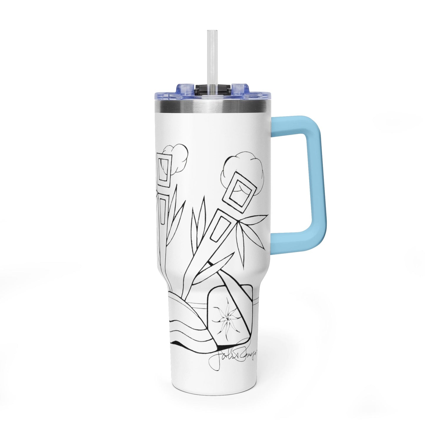 Riding the Turtle - Wrap-Around Art Tumbler (40 oz)