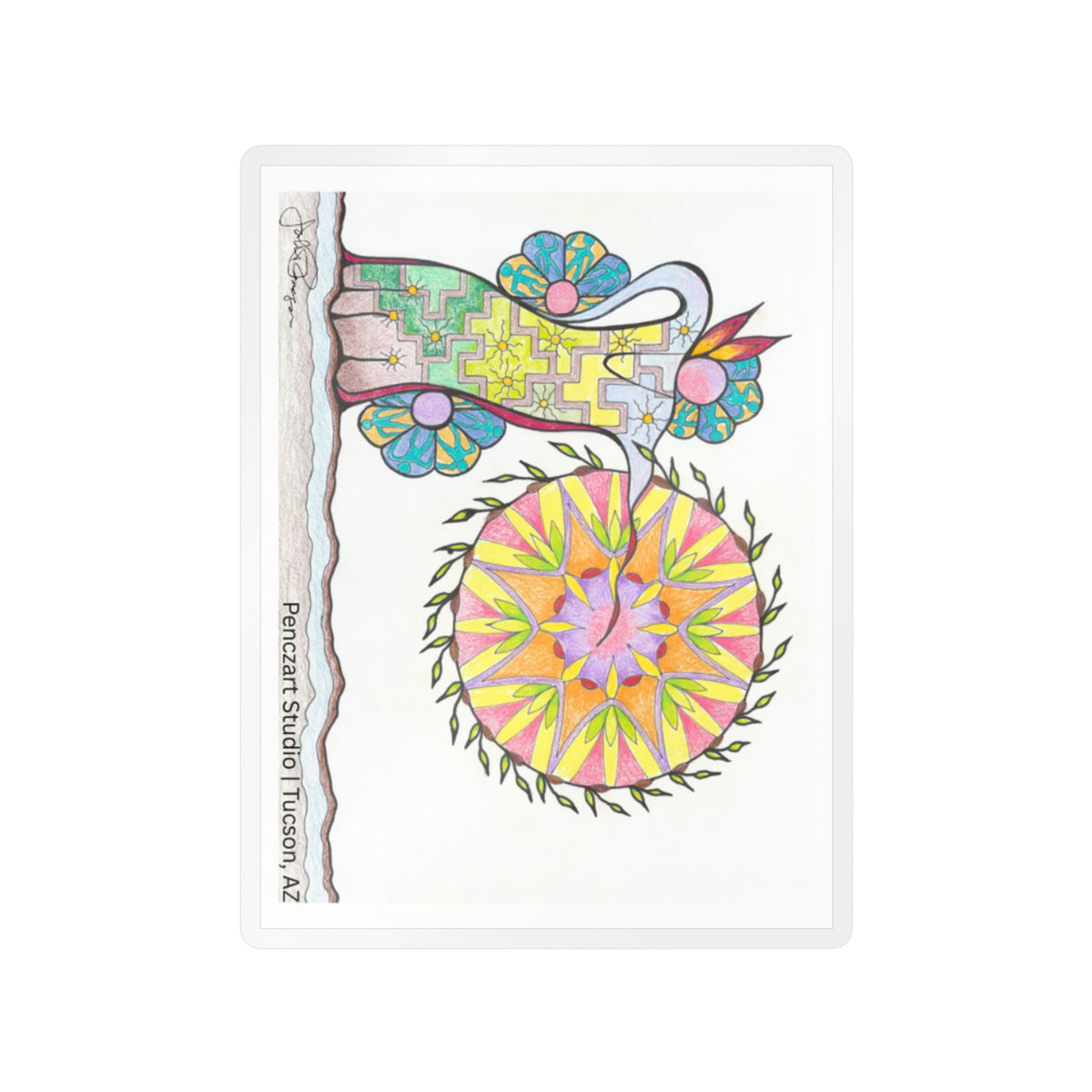 Premium Waterproof Vinyl Sticker | Pow Wow Drum