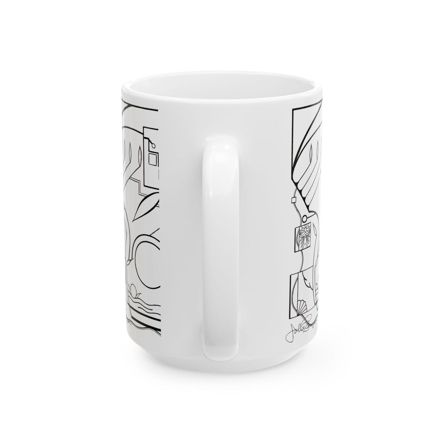 From the Heart -  Wrap-Around Ceramic Art Mug  (11oz/15oz)