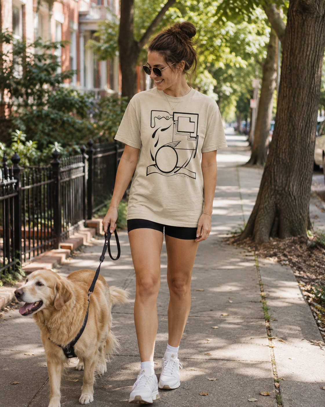 Premium Short Sleeve T-Shirt Wearable Art | Fleeing the Storm
