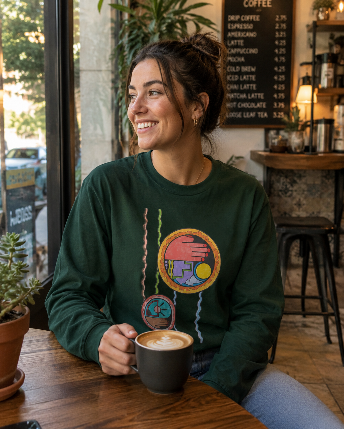 Premium Long Sleeve T-Shirt Wearable Art | Wave While Passing