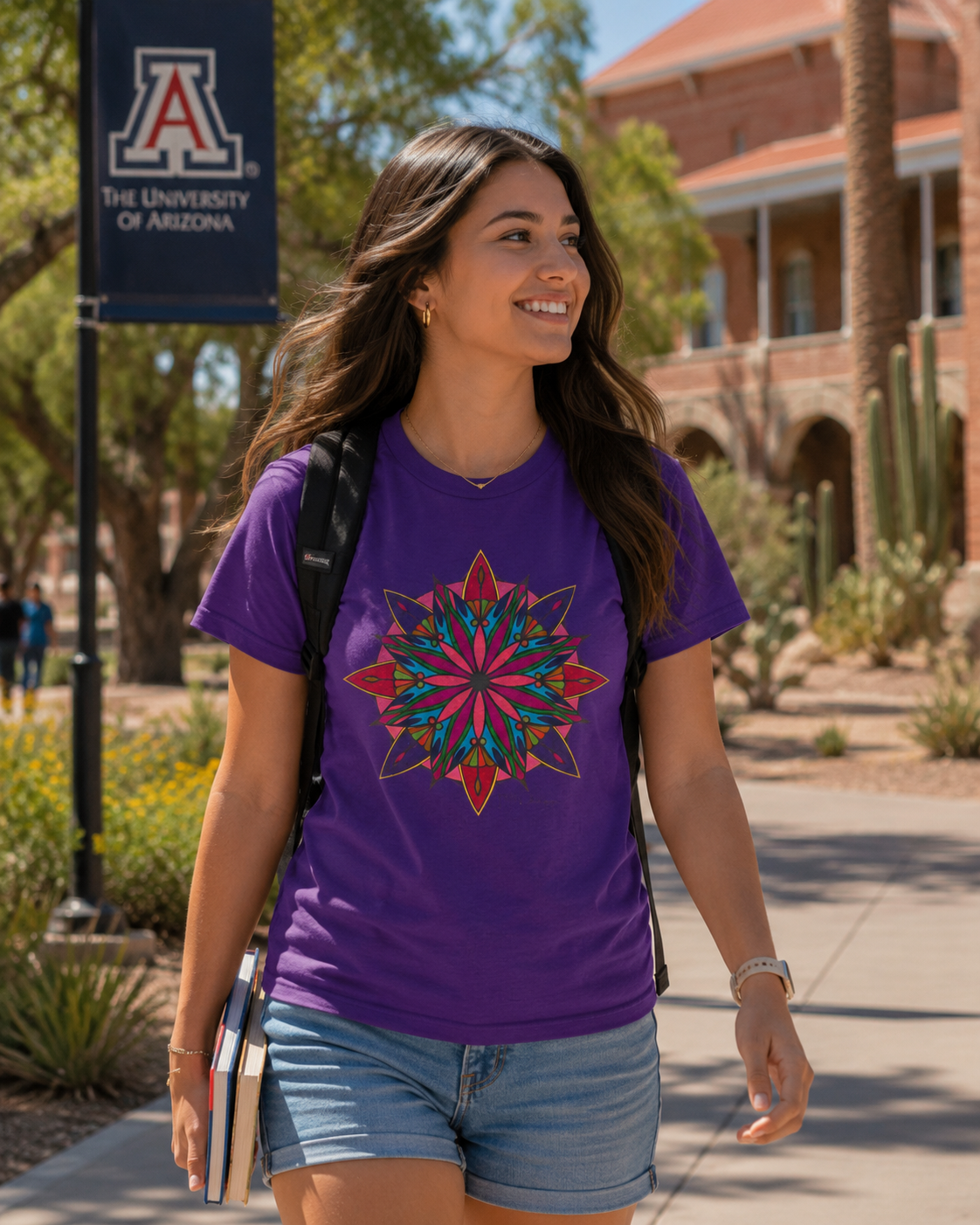 Premium Short Sleeve T-Shirt Wearable Art | Moving Mandala