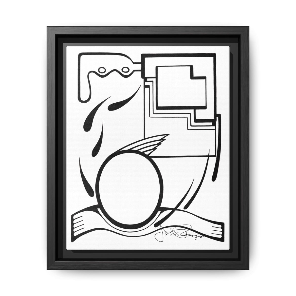 Premium Gallery Framed Matte Canvas | Fleeing the Storm