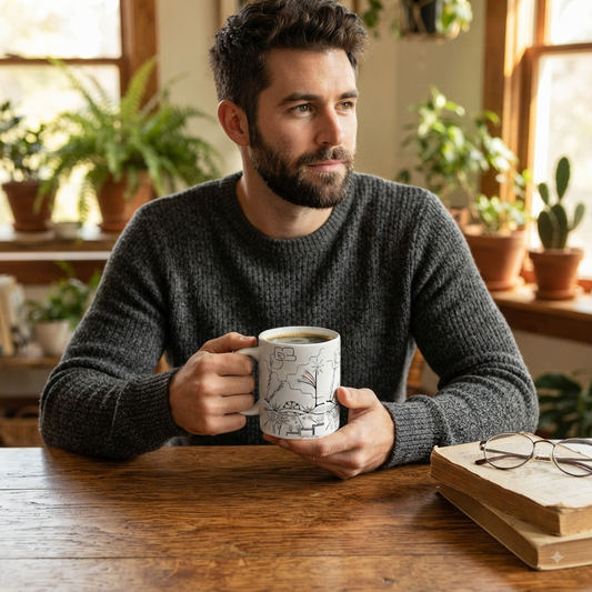 Premium Ceramic Art Mug (11 oz/15 oz) | The World is Round