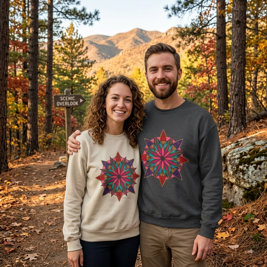 Premium Pullover Sweatshirt Wearable Art | Moving Mandala