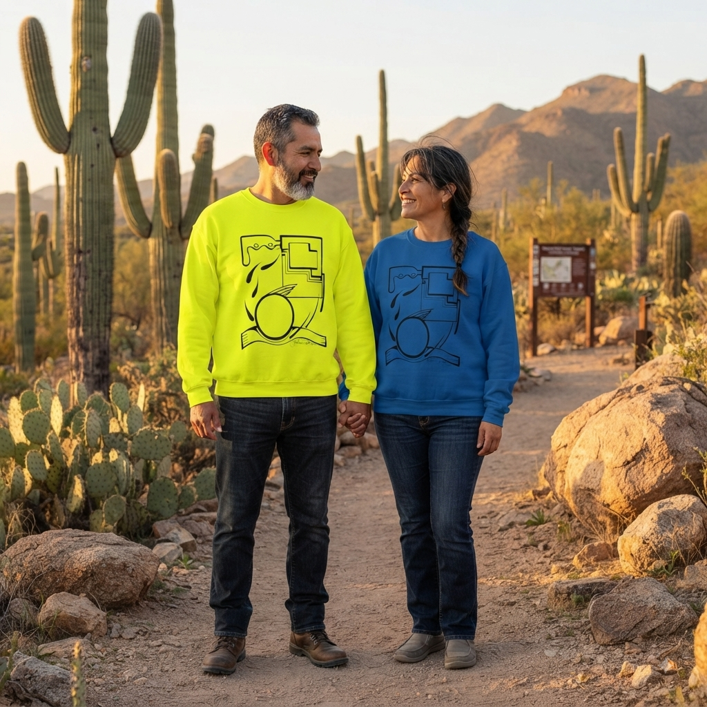 Premium Pullover Sweatshirt Wearable Art | Fleeing the Storm