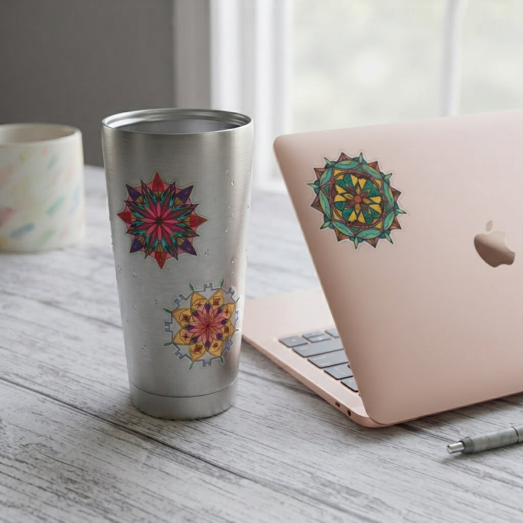 Custom Holographic & Matte Vinyl Sticker Sheets | Mandala Collection 1