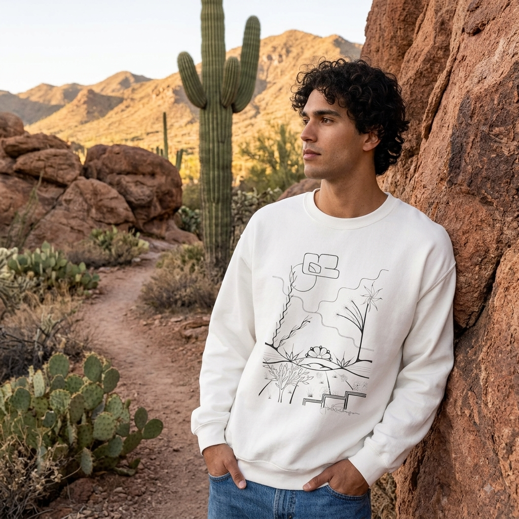 Premium Pullover Sweatshirt Wearable Art | The World is Round