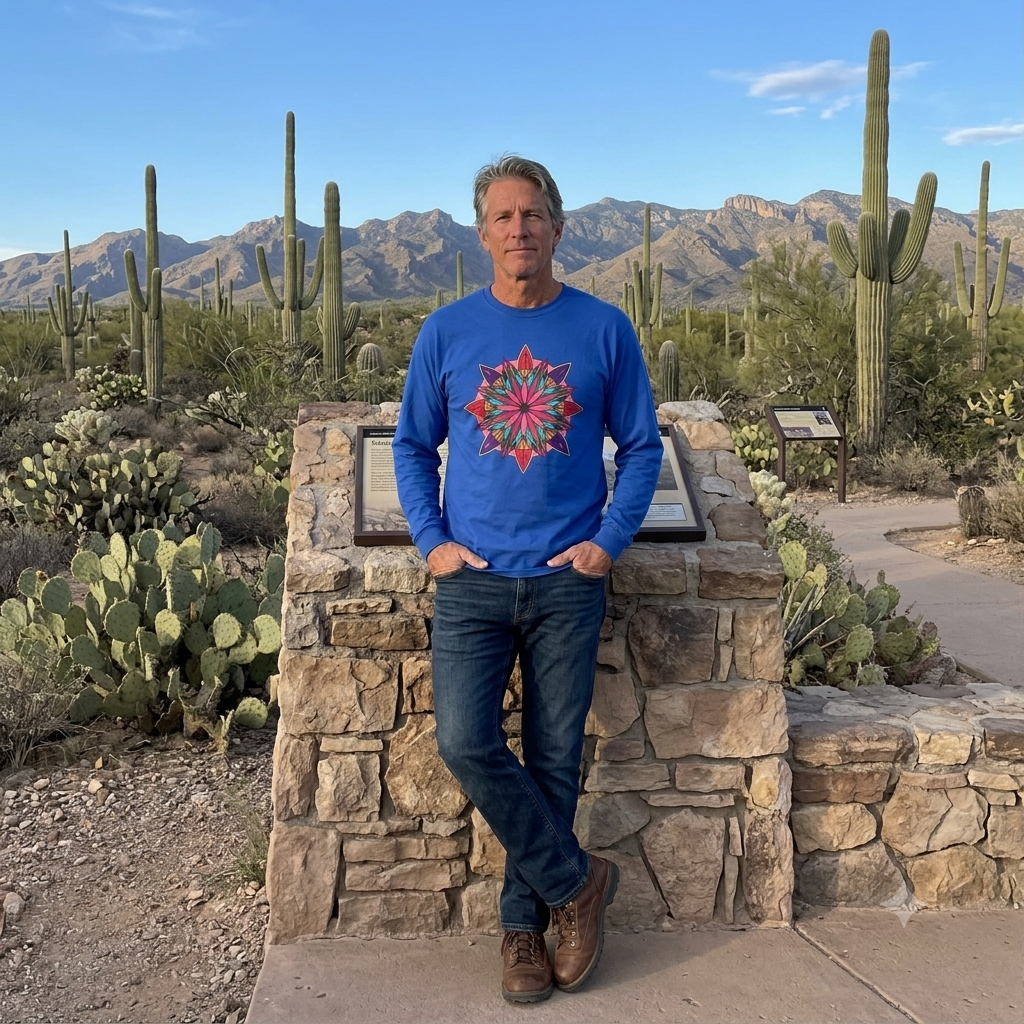 Premium Long Sleeve T-Shirt Wearable Art | Moving Mandala