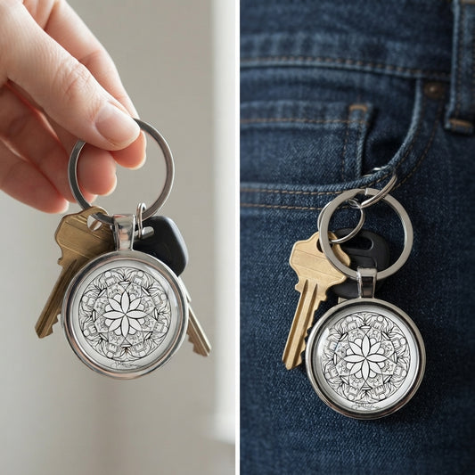 Premium Stainless Steel Art Keychain | Join the Circle