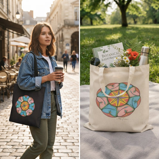 Premium Canvas Art Tote Bag | Heaven's Gate Mandala