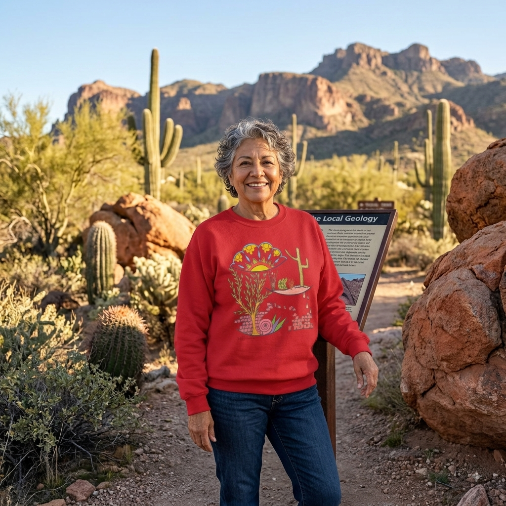 Premium Pullover Sweatshirt Wearable Art | Building Arizona