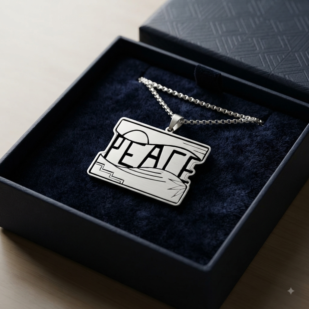 Premium Pendant Art Necklace | Desert Peace Landscape