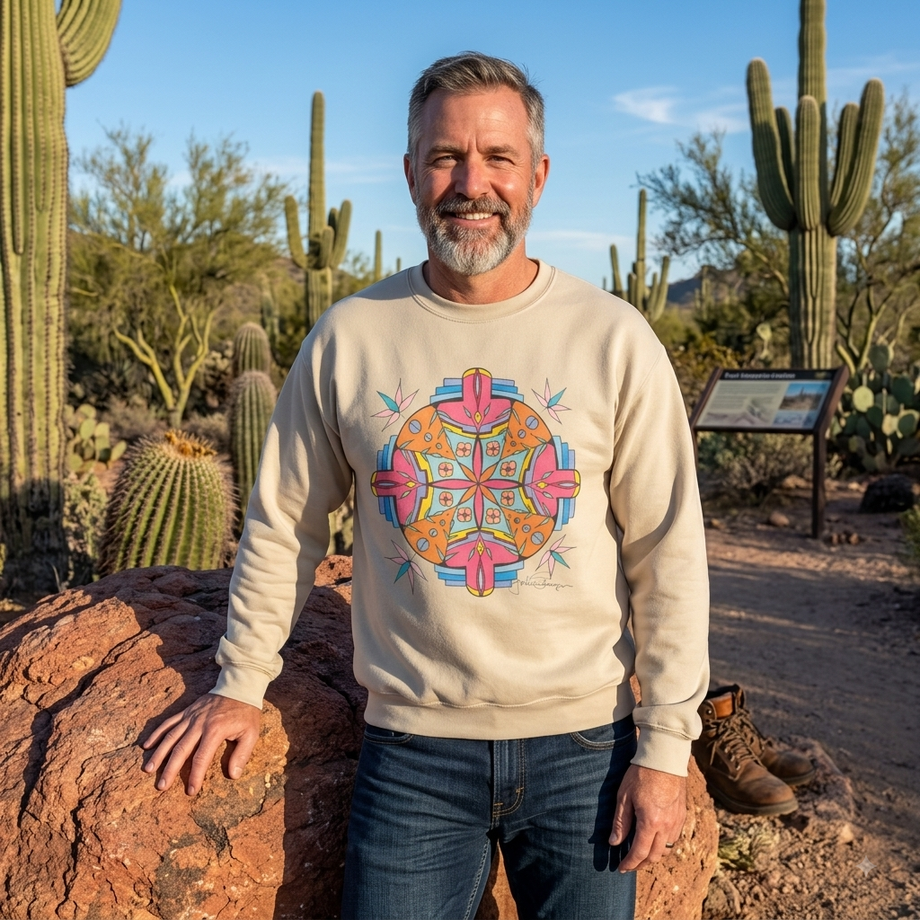 Premium Pullover Sweatshirt Wearable Art | Break Out Mandala