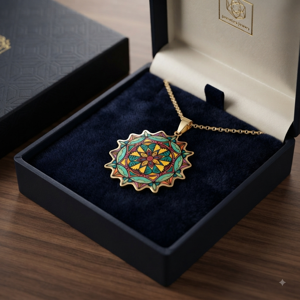 Premium Pendant Art Necklace | Roundabout Mandala