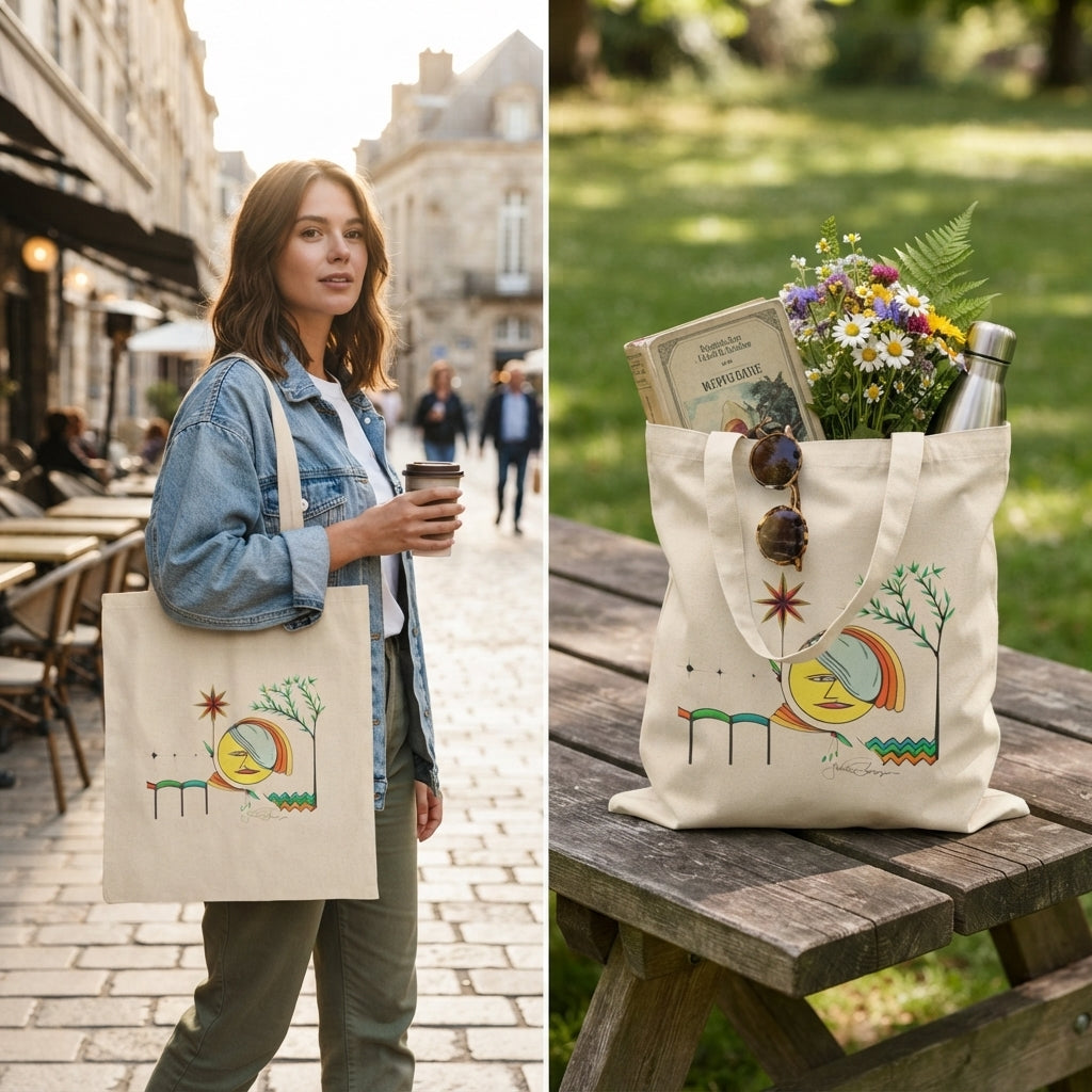 Premium Utility Canvas Art Tote | Sol Searcher