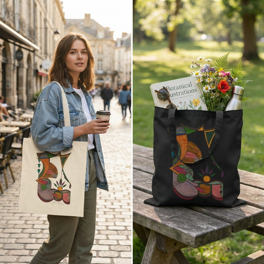 Premium Utility Canvas Art Tote | Life Cycle
